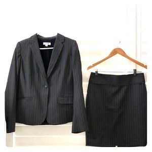 Calvin Klein blazer and skirt.